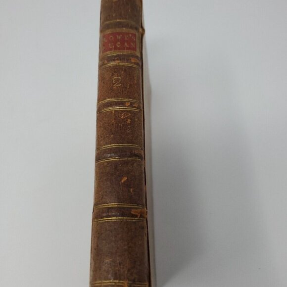 Antique 1753 Lucan's Pharsalia Nicholas Rowe 2nd Volume 3rd Edition 6th Book - Picture 2 of 4